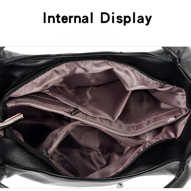 Winter Hoge Kwaliteit Zacht Leer Boodschappentas Vrouwen Handtas Crossbody Tassen Luxe Vrouwen Schoudertas Beroemde Trendy Dames Tote Bag Portemonnee