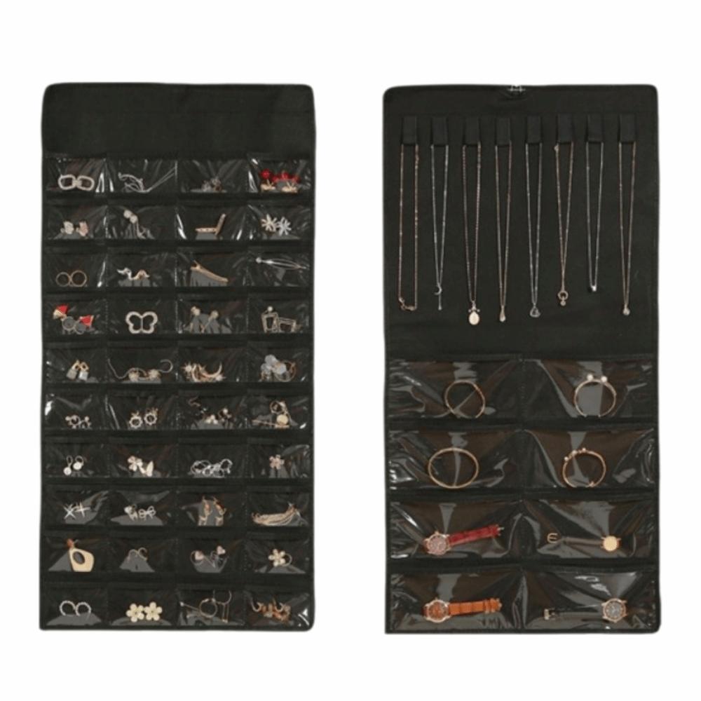 Große Kapazität Schmuckaufbewahrungstasche Vliesstoff Schmuck-Display-Halter Kleinkram-Sortierung
