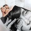 Vera Farmiga Black & White Portrait Made Of Dots Throw Blanket Soft Beds Flannel Fabric Thin Luxury Designer Blankets