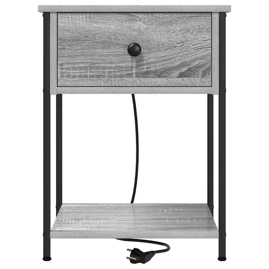 Nightstand Set (2 pcs) Grey Sonoma 42 x 41 x 56 cm Engineered Wood