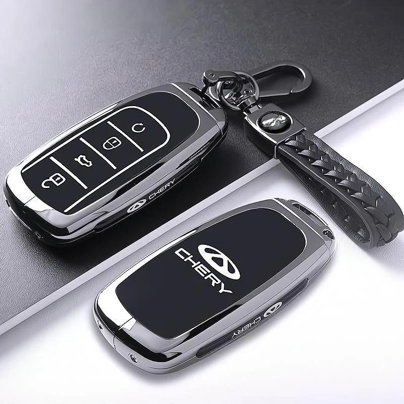 Zinc Alloy Key Case for Chery Jaecoo J7 7 J8 Omoda 5 C5 Tiggo 8 Arrizo 6 8 Pro Keychain Shell Cover Fob Holder Car Accessories
