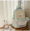 Cute Contrasting Color Backpack With Large Capacity And Letter Design Print