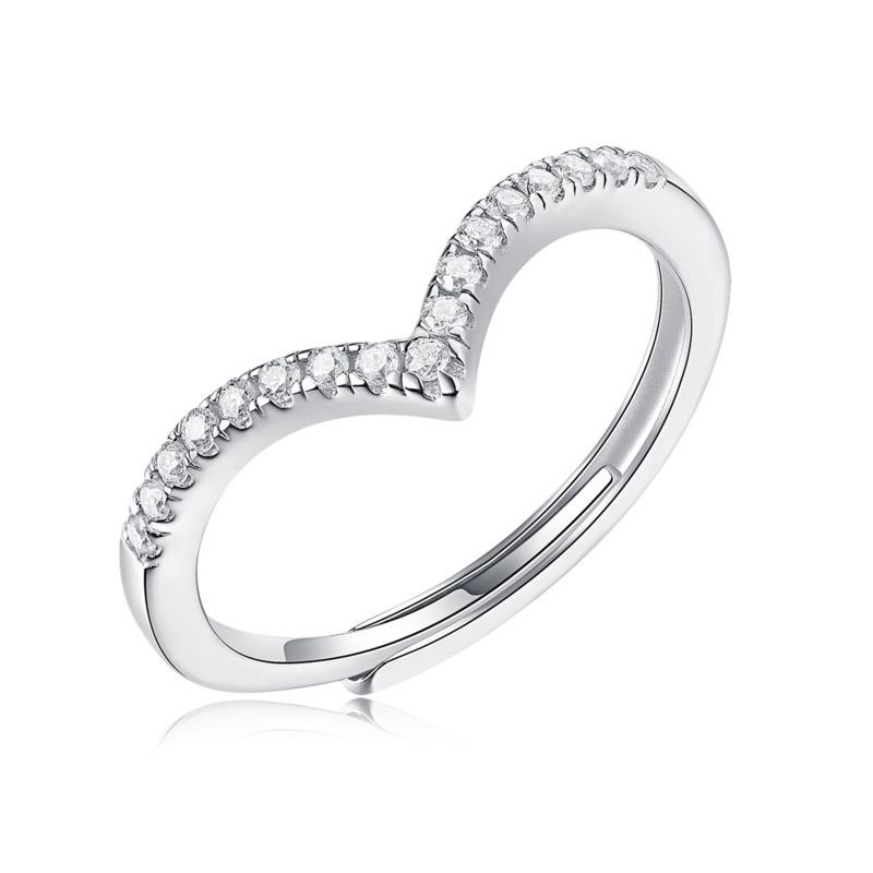 

Bague Ringen S925 Серебряное кольцо с диадемой из муассанита женское регулируемое открытие модные аксессуары Nude Cargo