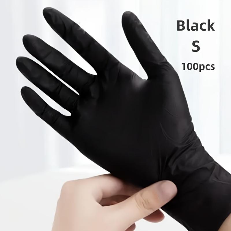 100 Black Composite Nitrile Gloves - Disposable Gloves Suitable for Kitchen, Dishwashing, Home Cleaning, Indoor and Outdoor Use
