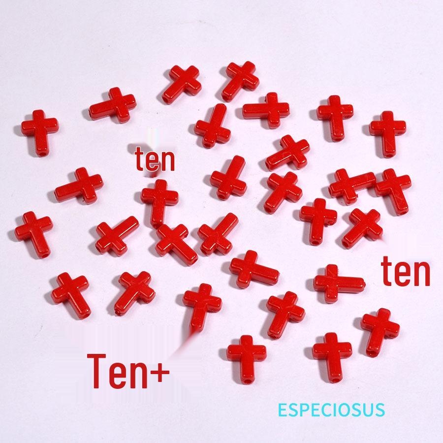 Colored Acrylic Cross Beads for DIY Jewelry and Bracelets