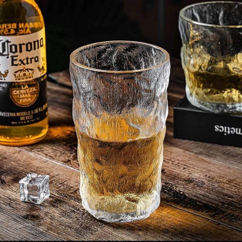 300ml 350ml Glacier Glass Cup Milk Juice Bubble Cup High-Value Large-Capacity Thickened Heat-Resistant Cup Simple Style Bar Tool