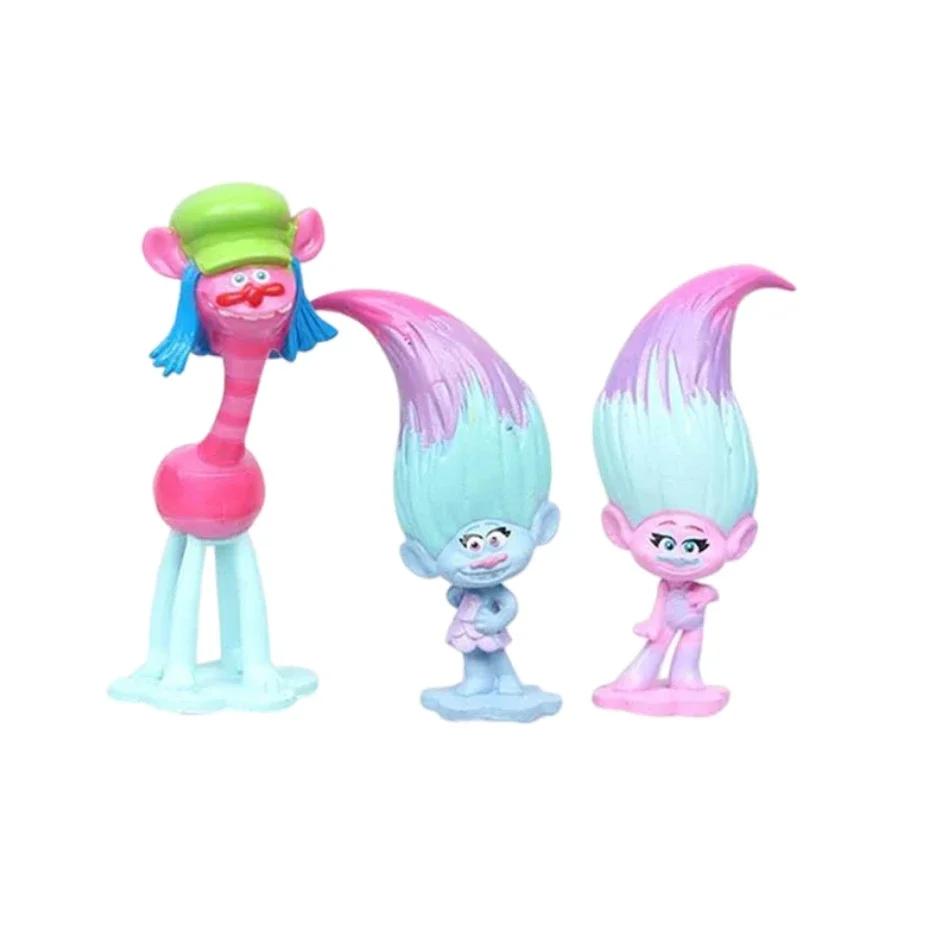 12pcs/Kit Trolls Branch Critter Skitter Figures Trolls Children Trolls POLYVINYL CHLORIDE Action Figure Plaything Animation Design Character Kids
