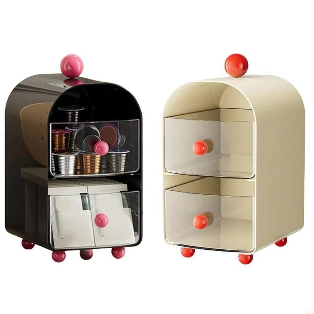 Acrylic Teas Bag Storage Box 2 Layer Storage Container New Transparent Showcase Office