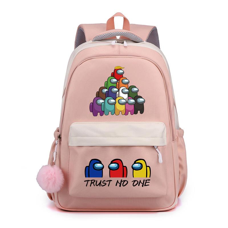 School bag backpack five Wu backpack candy color large capacity student school bag stationery