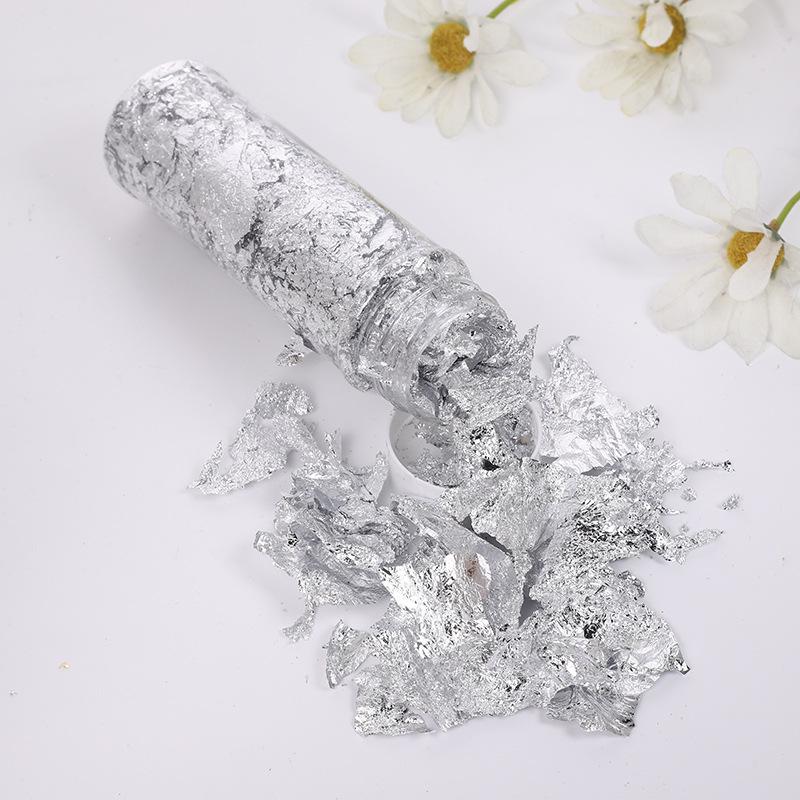 High-Quality Gold & Silver Foil Flakes for Candles, Nail Art, and Painting Decoration