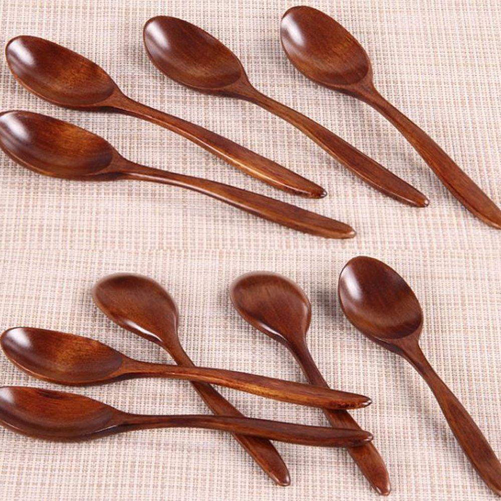 Durable Dessert Spoons Kitchen Tools Tea Spoon Wooden Spoon Coffee Spoon Tableware