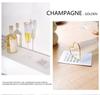 Elegant Hammered Heart-Shaped High-Stemmed Crystal Champagne Glass with Gold-Plated Edge