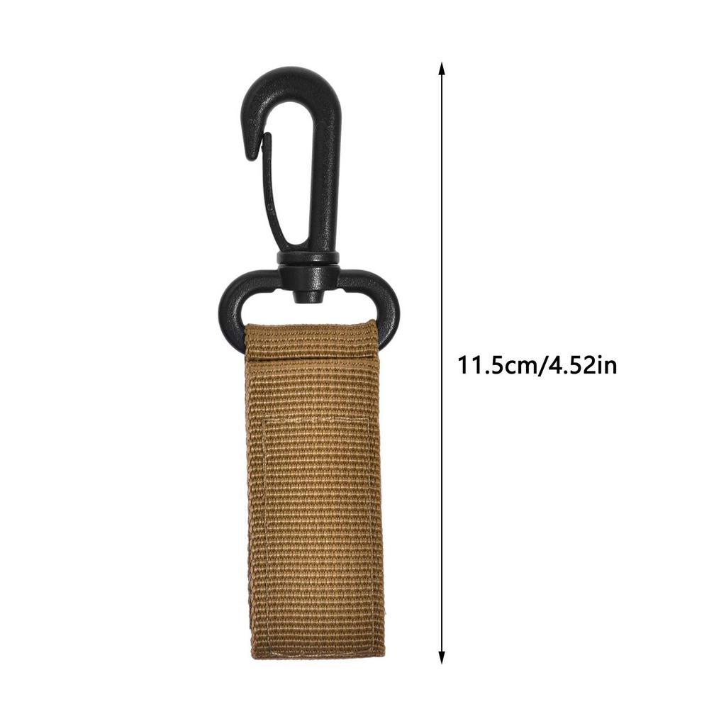 Outdoor Camping Nylon Belt Metal Hanging Carabiner Backpack Hook Clasp Survival Gear Keychain Outdoor Tools Key Chain Accessory
