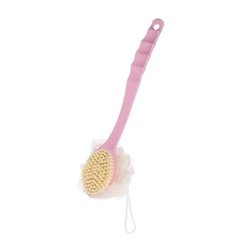 

2-In-1 Bath Plush Back Brush Gentle Exfoliating Body Brush Bath Shower Sponge Scrubbing Brush Bathroom Shower Cleaning Tool