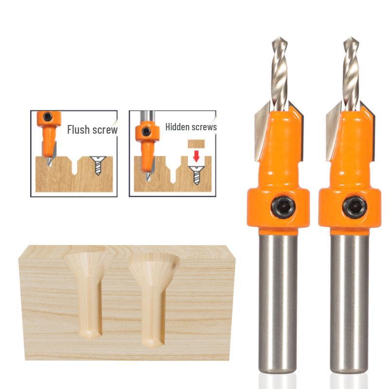 Woodworking Alloy Head Countersink & Step Drill for Self-Tapping Screws