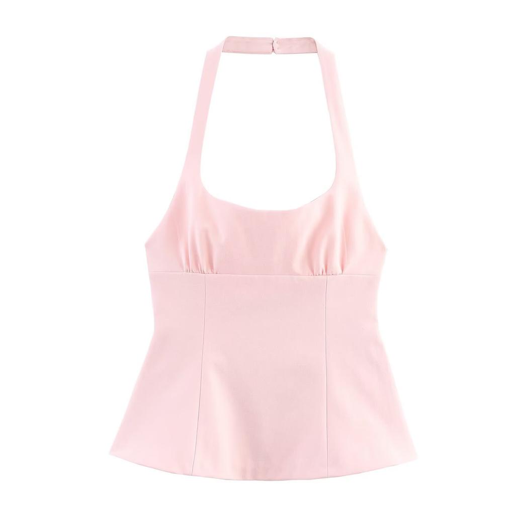 European and American style, new women's clothing, foreign style, neck collar top with bow decoration 4661068.
