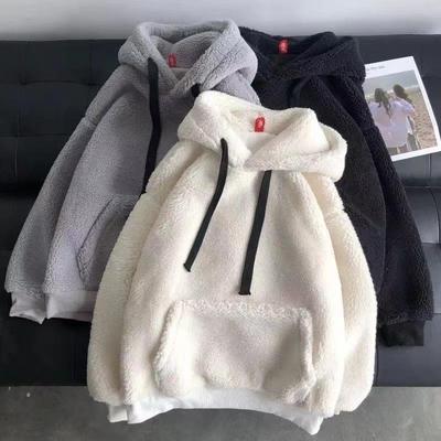 Sweater Seasonal Women's Simple Couple Dress Plush Thick Hooded Loose Top Women Hoodies