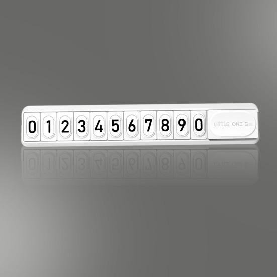 Car Parking Number Plate with Sticker Slider Night Luminous Dashboard Mount Universal Temporary Auto Phone Number Sign Car Accessories