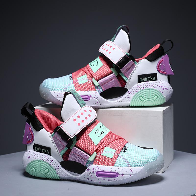 

New basketball shoes, boys and girls, middle-aged and older students, non-slip and wear-resistant sports running shoes, breathable sneakers 40