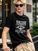 Men Women Vintage Print Casual Tee 