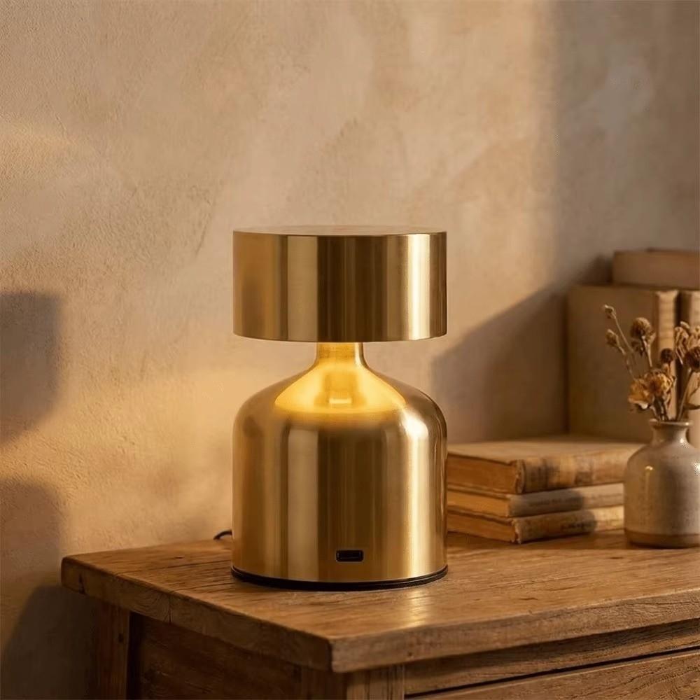 USB Rechargeable Bar Desk Lamp 3-Level Dimmable Night Light Modern Table Lamp Bedroom