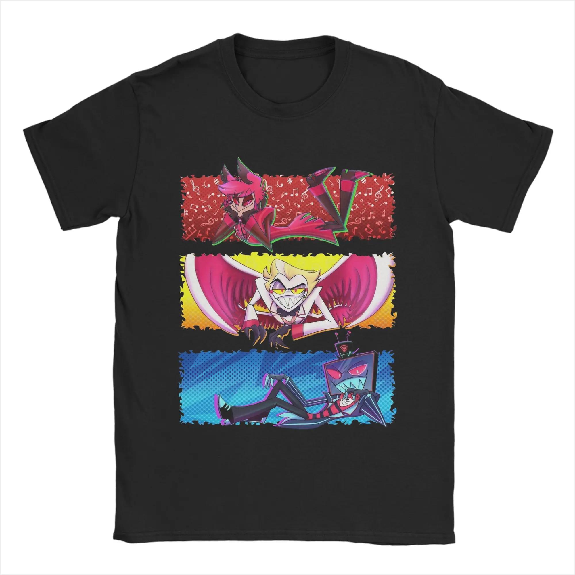 

Fashionable Hazbin Hotel Graphic Tee Short Sleeve Cotton Round Neck TShirt for Unisex S
