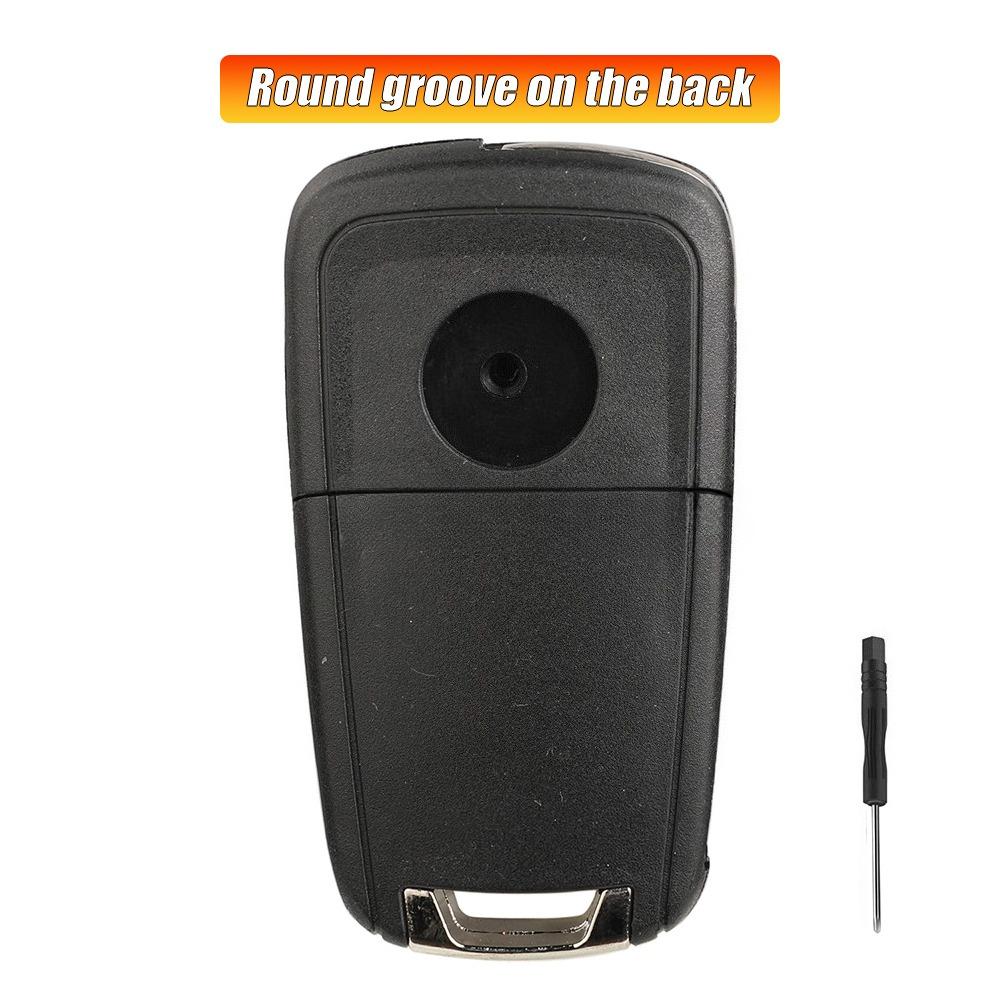 Flip Remote Car Key Shell Replacement with HU100 Blade for Chevrolet Cruze Lova Camaro Impala Spark & Opel Models 2 3 4 5 Button