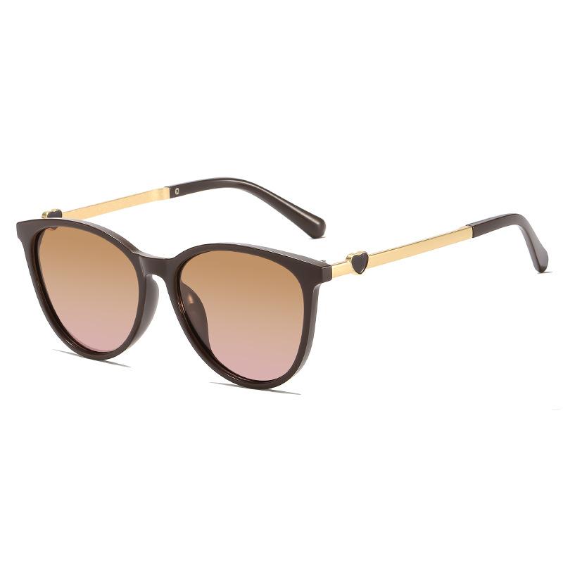 Heart-Shaped Small Frame Sunglasses Retro Small Fragrant Style Personalized Sunglasses Women'S College Style Small Fresh Glasses