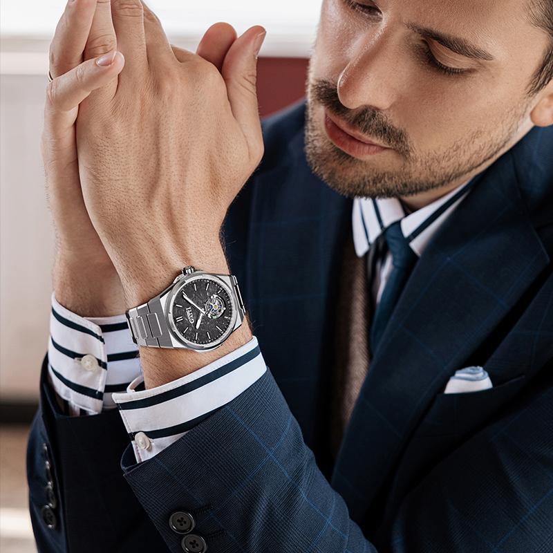 BONEST GATTI new German men's watch tourbillon watch men's mechanical watch carbon fiber luminous watch exquisite gift box