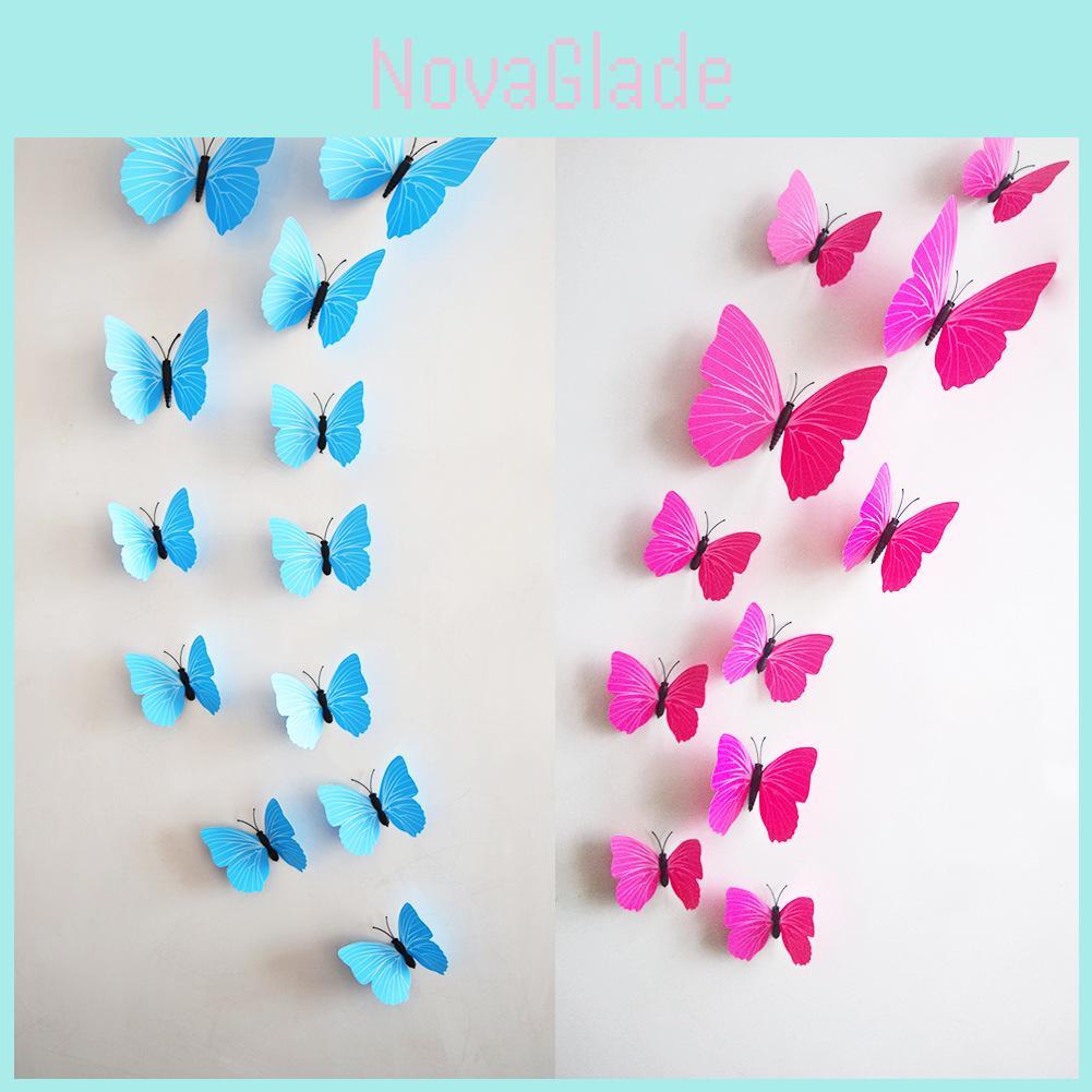 Papillon réaliste 9cm Art Mural 3D Aimant de Réfrigérateur PVC Accessoire Décoration Maison