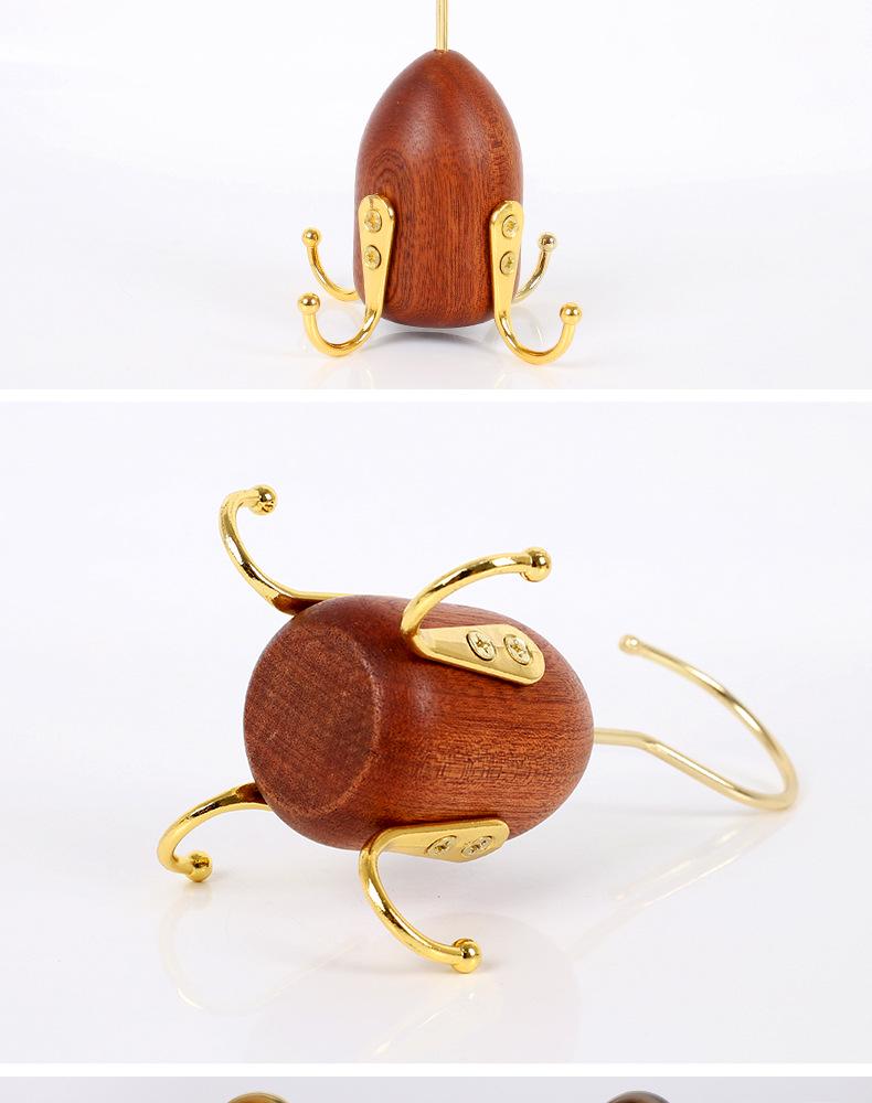 Nordic Solid Wood Multifunctional Hook for Keys, Ties, Bags, Wardrobe, Cabinet, Coat, and Hat Rack