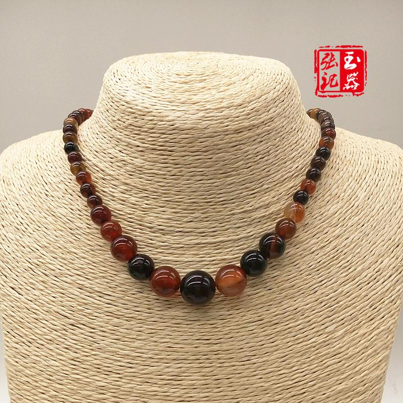 Authentic Brazilian Seven-Color Agate Tower Necklace: Ethnic Multi-Gem Ornament