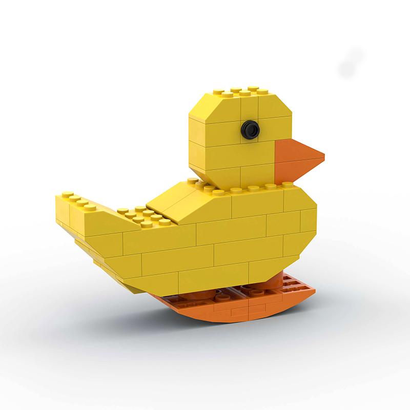 MOC Cute Animal Yellow Duck Building Blocks Set Duckling Educational Building Blocks Model Kids Toys Christmas Gifts Boys Girls