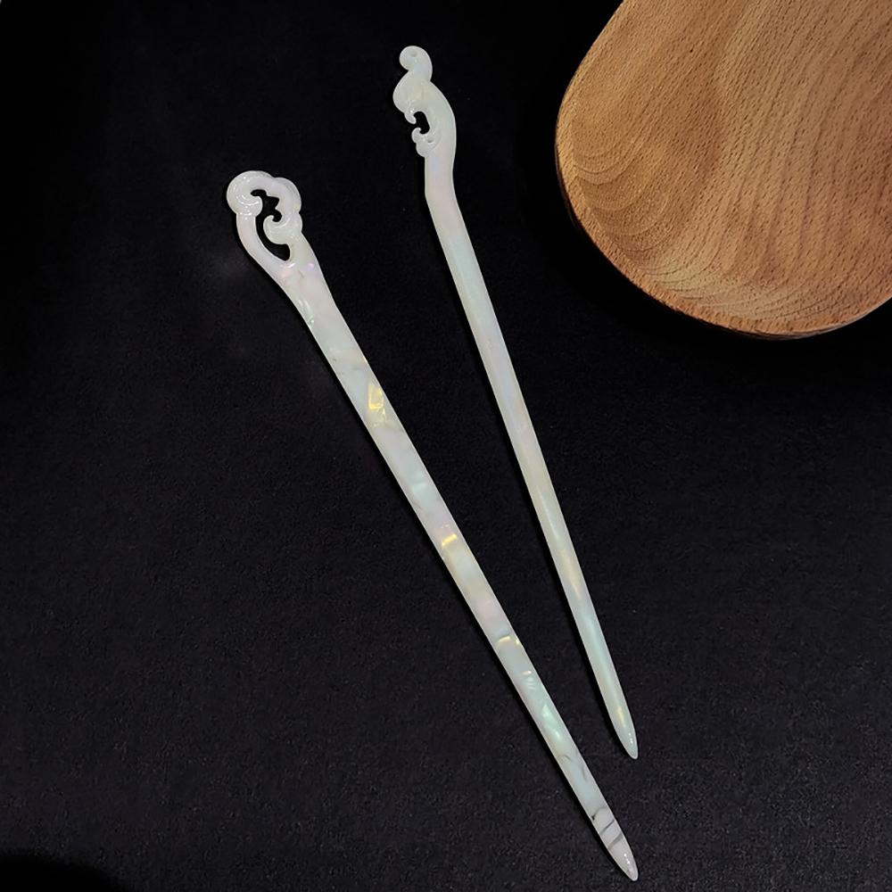 

Elegant Disk Hair Acetate Men Women Hanfu Hair Accessories Hair Sticks Cloud Hairpins Hair Fork A