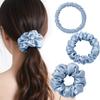 IRIYULI Silk Hair Scrunchies and 3 20 Natural Silk Hair Reduced Gentle On High Stylish Hair Accessories for Adults and Gift Ties, (1cm, 2cm, 3.5cm),