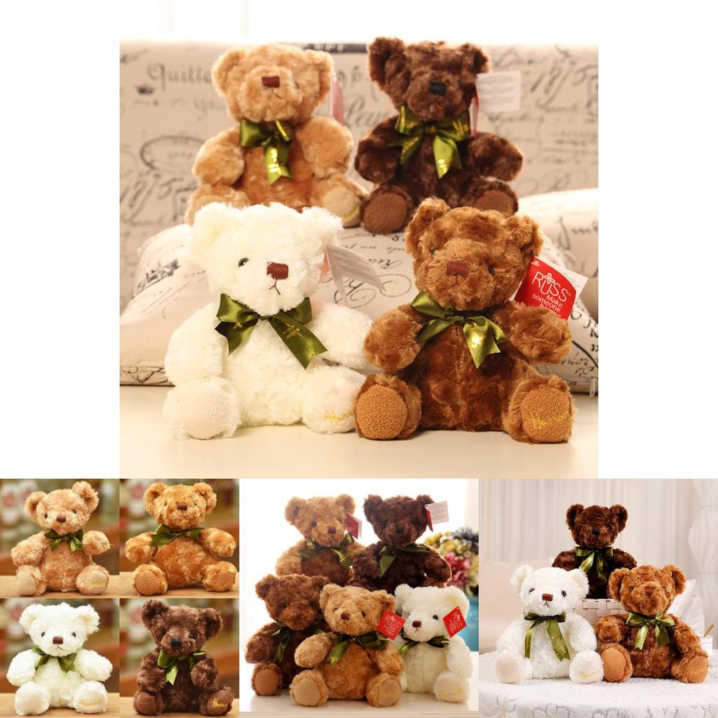Adorable 7-inch Teddy Bear Plush Toy With Soft Coral Fleece Small Huggable Teddies