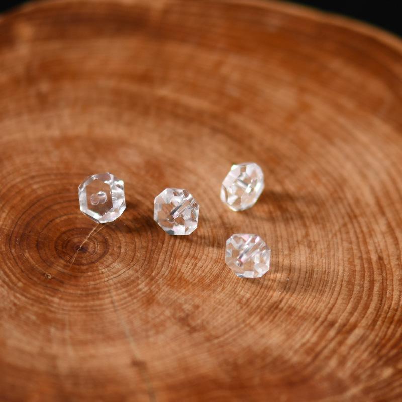 White Crystal Diamond Cut Spacer Beads for DIY Jewelry: Necklaces, Bracelets, Bangles