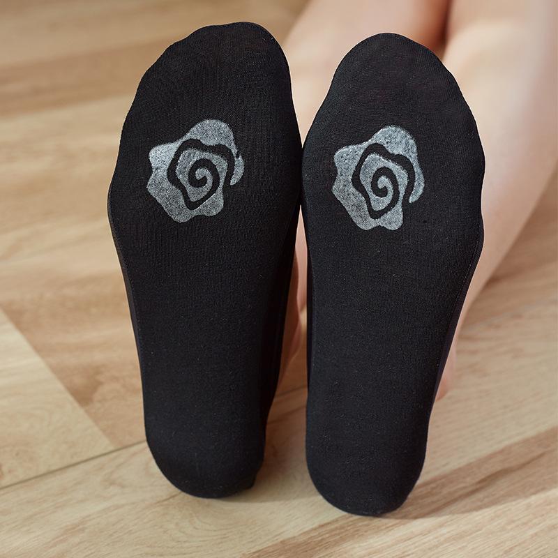 1 Paar flache, nicht abfärbende, rutschfeste, unsichtbare Socken aus Eisseide