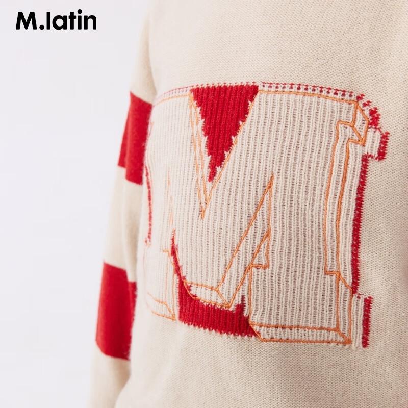 M.Latin Girls' Contrast Sleeve Winter Sweater