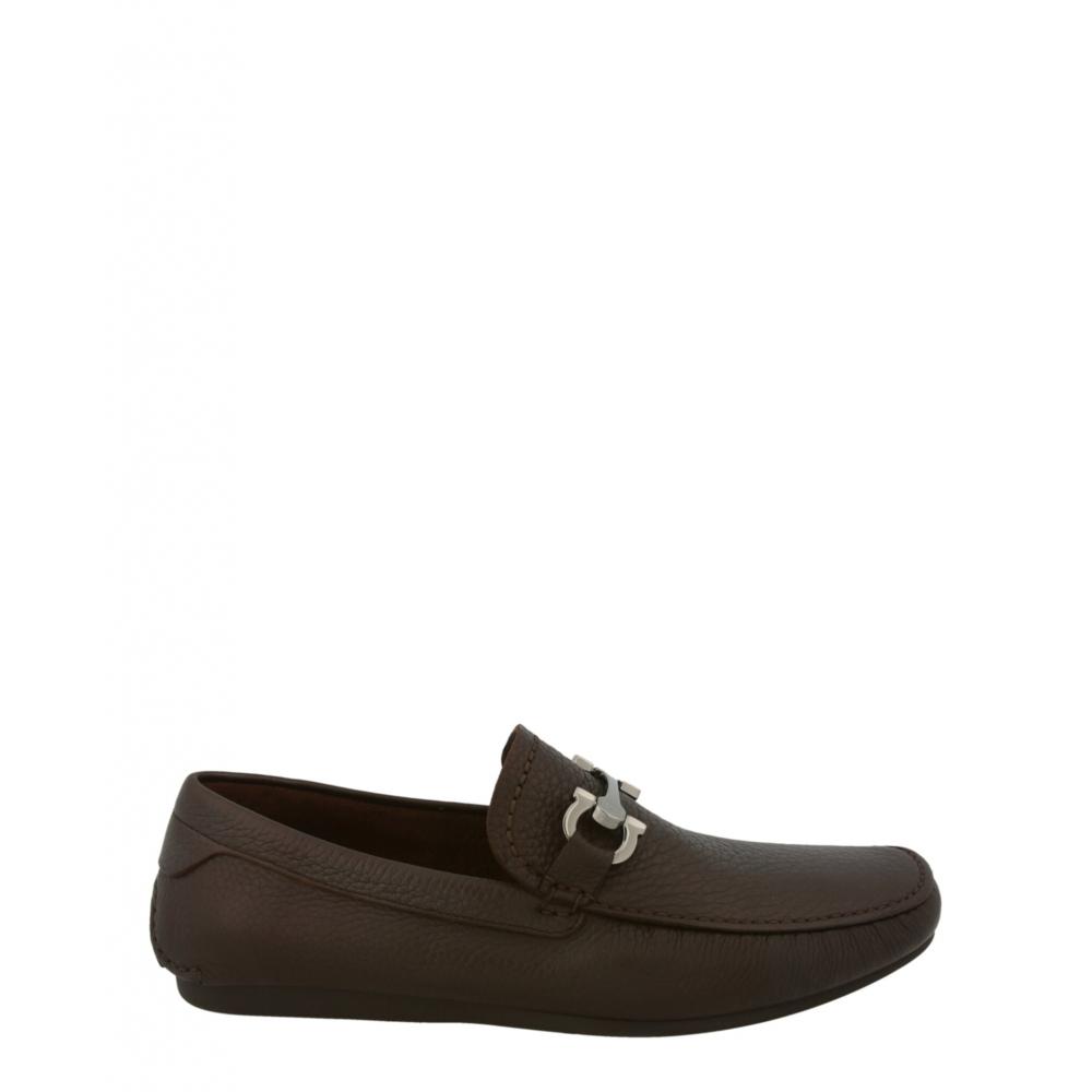 

Водители из кожи Salvatore Ferragamo Cancun Pebble коричневые