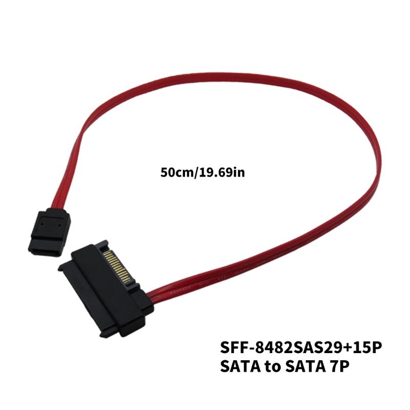 MINISAS SFF8482SAS29 SAS29 15P To 7P Hard Drive Data Transfer Cable With 50cm Length