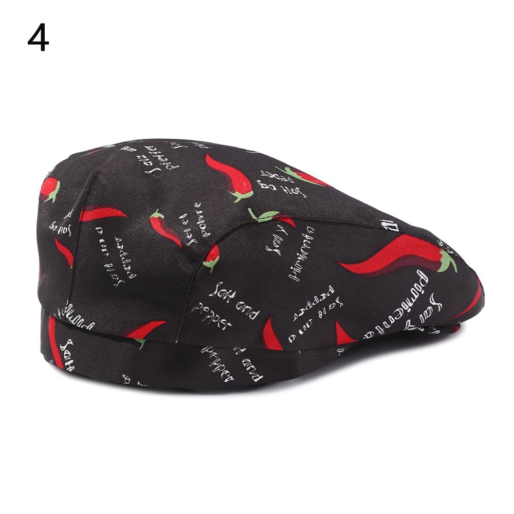 Kitchen Cooking Round Cotton Mesh Patchwork Work Wear Hats Berets Waiter Caps