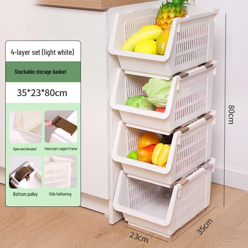 Chahua Stackable Plastic Corner Storage Rack