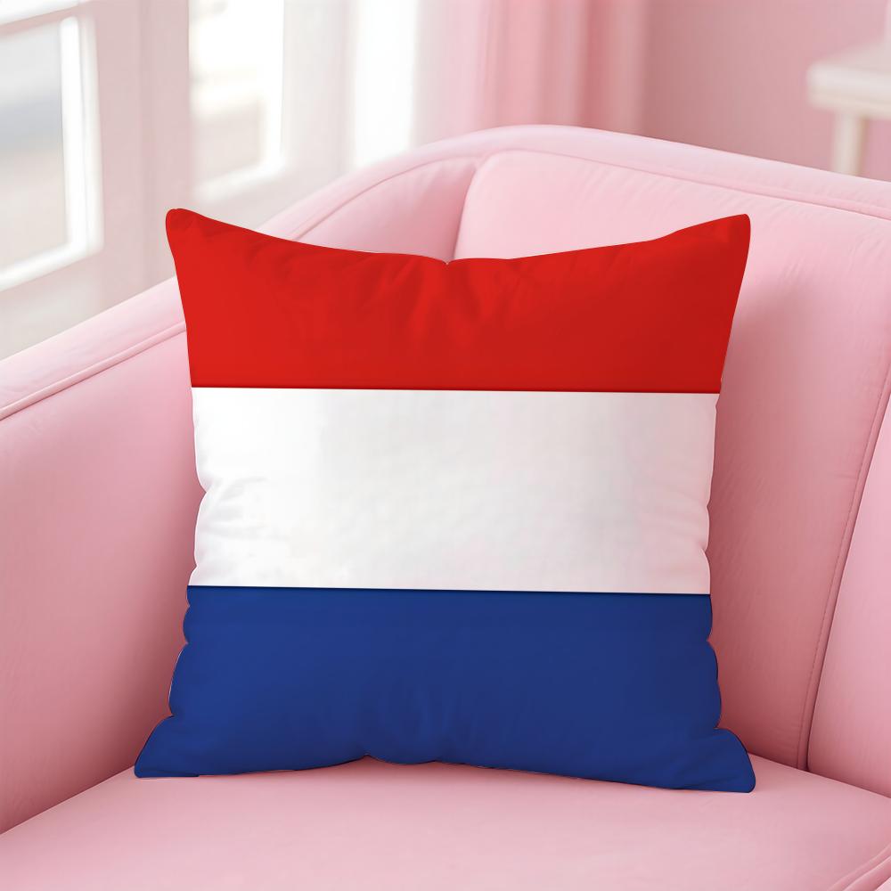 Netherlands Ned Flag Cushion Cover Eco-Friendly Odorless Healthy Pillowcase Soft & Comfortable Kid-Safe No Filling