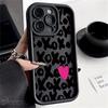 Black Lips Kiss Print Soft Silicone Phone Case For iPhone 15 Pro Max 16 14 13 12 11 Pro Max 7 8 Plus X XS XR Shockproof Cover