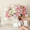 12 Köpfe Künstliche Lilien DIY Blume Blumenstrauß Mode Hochzeitsstrauß Fotografie Requisiten