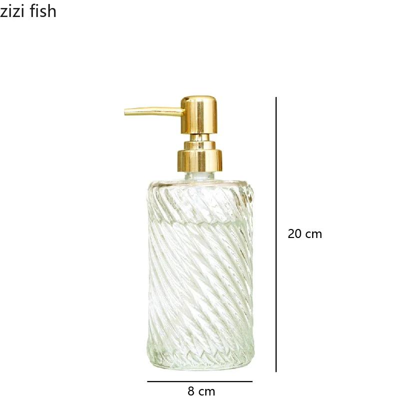 Glas Handdesinfektionsmittel Lotion Flasche Metall Keramik Tablett Braun Gelb Druckverschluss Shampoo Flasche Badezimmer Seifenspender Dekoration