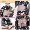 Yukata Set with Heiko Obi Crinkled and Modern Floral Summer Fireworks Free Size [GRAXIA] Women's 2-Piece (Sash), Fluffy, Pattern, Festival, Display,