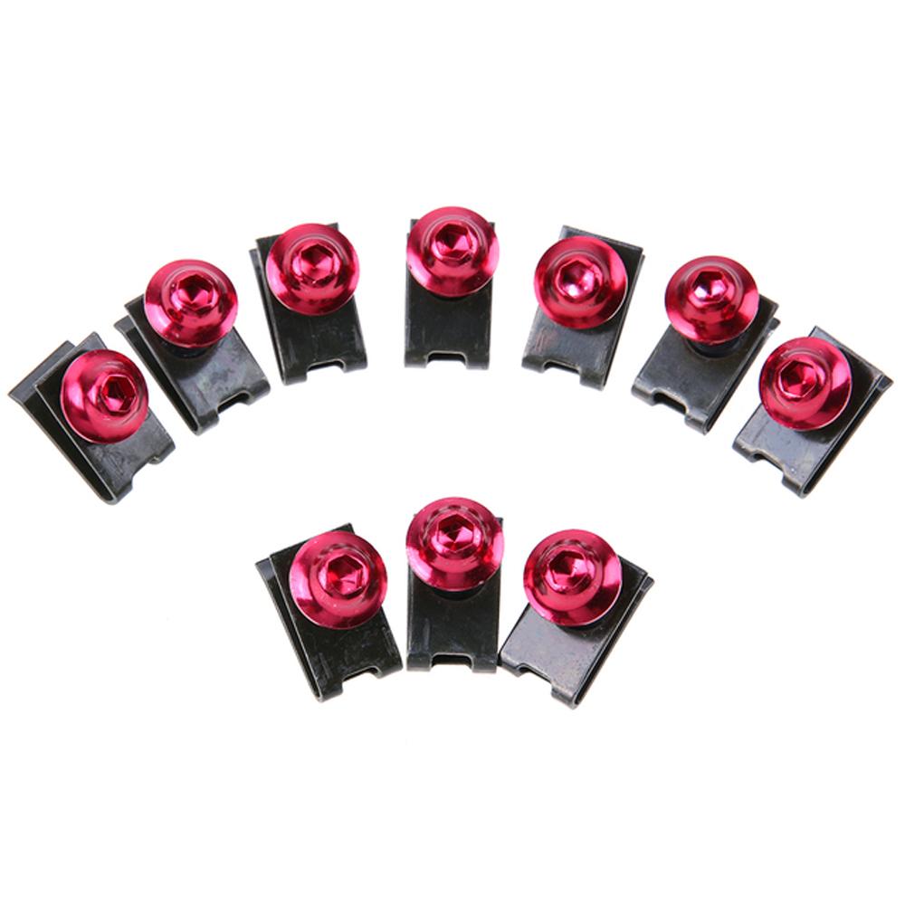 5 x 15mm Aluminium Motorcycle Shell Screw Spring Nuts Fastener Clip Screw Motorcycle Fairing Bolt