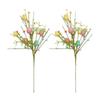Spring Artificial Flowers for Vase Filler 2Pcs Easter Egg Floral Picks